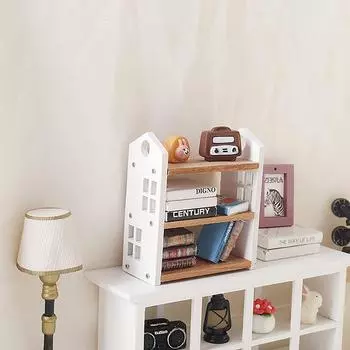 1:12 миниатюрная книжная полка для кукольного домика, трехуровневая стойка для хранения, подставка для мебели, модель декора, игрушки, аксессуары для кукольного дома