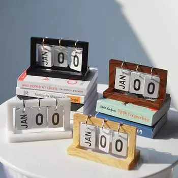 1:12 Миниатюрный календарь для кукольного домика Настольный календарь Модель для дома Декор Игрушка Кукольный дом Аксессуары бежевый