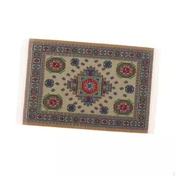 1:12 вышитых ковриков для кукольного домика 3,86 x 6,18 Игрушечная винтажная мебель Ретро аксессуары ручной работы