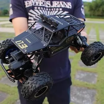 1:16 4WD RC машинки из сплава, скорость 2,4G, радиоуправление, радиоуправляемые машинки, игрушки, внедорожники из сплава, багги, грузовики, подарок для детей серебряный