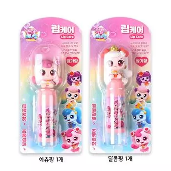 1+1 Catch Tiniping Lip Care бальзам для губ со вкусом клубники, 2 шт., 3,8 г, Hachuping+Dalcomping