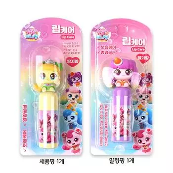 1+1 Catch Tiniping Lip Care бальзам для губ со вкусом клубники, 6 видов, 3,8 г, 2 шт., кислый компот + мягкий пинг