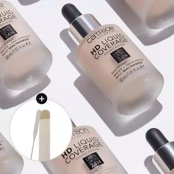 [План 1+1] Набор тональных основ Catrice HD Liquid Coverage Duo No. 030+No. 030 Sand Beige