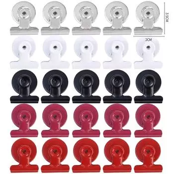 1-20x Metal Magnetic Refrigerator Clips Magnet Grip Fridge Clips Space-Saving Organization for Whiteboard Office and Home Decor 1PC