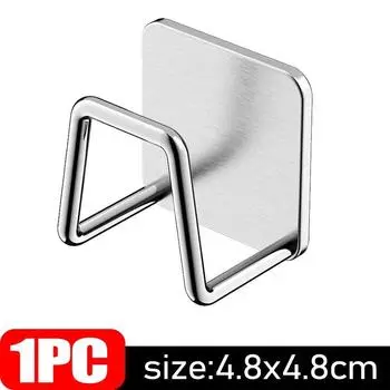 1-20x Stainless Steel Kitchen Sponge Holder Wall-Mounted Scrubber Racks with Strong Adhesive Multi-Functional Draining Hooks