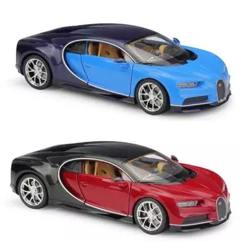 1:24 спортивная модель Chiron Super Racing, литая под давлением металлическая модель автомобиля, коллекция BN синий