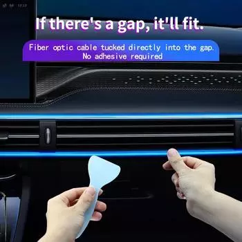 1/2/3/4/5M светодиодная лента RGB для салона автомобиля, окружающий неоновый невидимый свет, USB-оптоволоконная атмосферная лампа, поддержка управления через приложение
