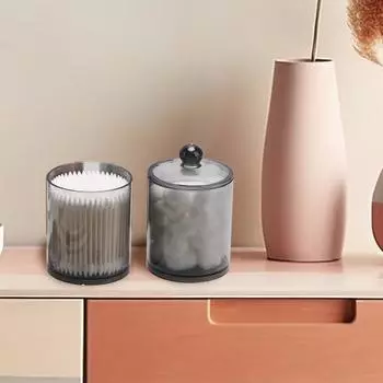 1/2/3/4 шт. коробка для хранения ватных палочек, прозрачная с крышкой, пылезащитная, квадратная, утолщенная, большая 1pc