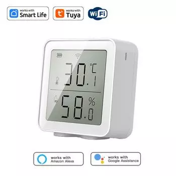 1/2/3/4 шт Tuya WIFI LCD гигрометр термометр датчик температуры и влажности поддержка домашней автоматизации Alexa Google Home Voice
