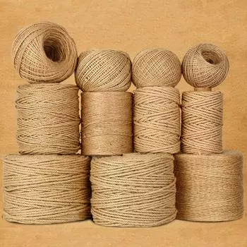 1/2/3/5/6/10 мм натуральный джутовый шнур, DIY Вышивание, винтажная джутовая лента, шпагат, ремесла, ручная работа, конопля, украшение для свадебной вечеринки