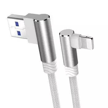 1 2 3 M 90 Degree USB Data Charger Cable For iPhone 11 12 13 14 PRO Xs Max Xr X 8 7 6 6S Plus 5 5S SE2020 iPad Cord Origin Mobile Phone Long Short AVE 1m белый