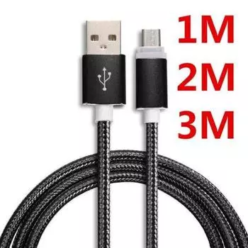 1/2/3 м Micro USB для синхронизации данных, быстрое зарядное устройство, зарядный кабель, шнур для Samsung Android 1 Meter синий