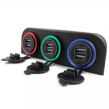 1/2/3 отверстия автомобильный USB-разъем для палатки USB/вольтметр/прикуриватель крышка гнезда питания для грузовика мотоцикла лодки квадроцикла