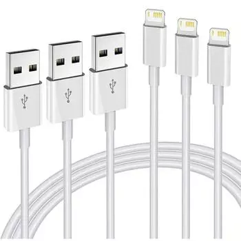 1/2/3 шт. USB-кабель для зарядного устройства iPhone, кабель USB-Ligtning для зарядных устройств iPhone, кабель для быстрой зарядки iPhone 1m