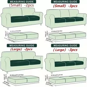1/2/3Pcs Elastic Print Sofa Cushion Cover Stretch Sofa Cover For 1/2/3/4-Seater Living Room Furniture Protector Washable Case 1Pcs Small