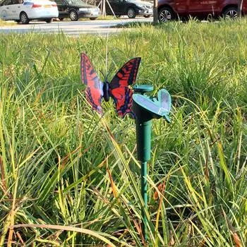 1/2/3Pcs Solar Powered Flying Humming Bird Dancing Fluttering Butterflies Ornaments Waterproof Garden Yard Home Farmland Decor