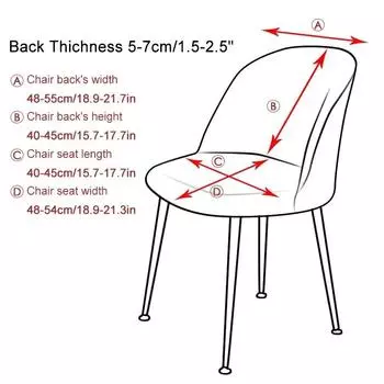 1/2/4/6Pc Duckbill Chair Cover Velvet Curved Back Dining Chair Covers Low Back Stretch Chair Slipcovers for Kitchen Hotel Office 1 Piece
