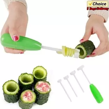 1/2/4/8 шт. Набор для резки овощей со сменной спиральной режущей головкой, инструмент для копания отверстий для овощей, спиральный инструмент для копания отверстий для овощей