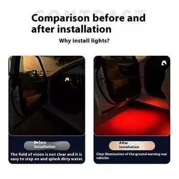 1/2/4 pcs Magnetic Control Door Lighting Warning Anti-collision LED Ambient Welcome Light Automotive Accessories