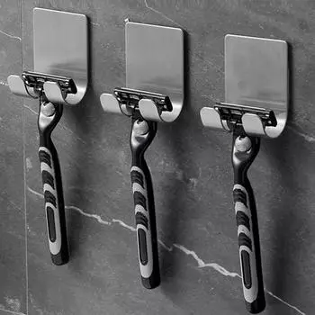 1/2/4pcs Stainless Steel Razor Holder Wall Men Shaver Shelf Storage Hook Shaving Razor Storage Rack Bathroom Organizer Hanger 1pcs серебряный