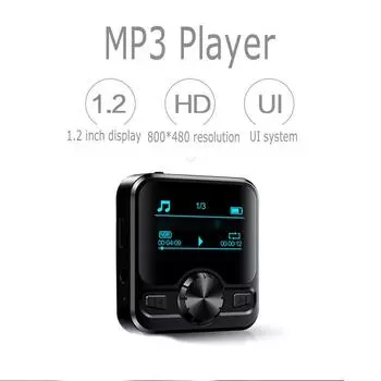 1,2-дюймовый спортивный MP3-плеер Hi-Fi, диктофон, Bluetooth4.2, 8 г, ручка для записи, водонепроницаемый IPX6, с электронной книгой, DSD-звуком, FM-радио-репитером 8GB