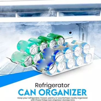 1/2 PCS Kitchen Can Organizer Can Storage Organizer Refrigerator Organizer Beverage Storage Box Can Dispenser Accessories