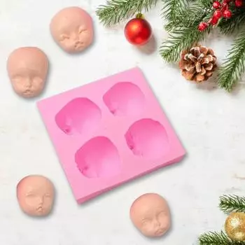 1/2 шт 3D форма для лица ребенка силиконовая форма для головы куклы для шоколадных конфет форма для торта с антипригарным пищевым покрытием легко извлекаемая форма для торта 1pc