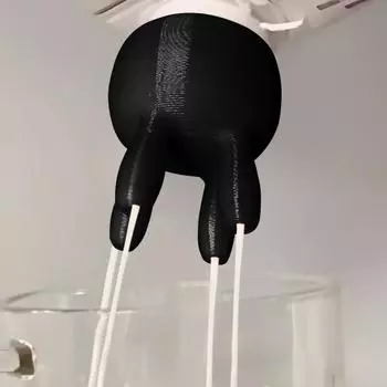 1/2 шт. 3D-печатная крышка для коробки с молоком, забавная крышка для разлива, новинка, коробочный дивертор, многоразовый доильный аппарат, сменные крышки, подделка под Рождество 1pc чёрный