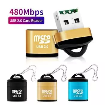 1/2 шт USB Micro SD/TF кард-ридер USB 2.0 мини мобильный телефон кард-ридер высокоскоростной USB-адаптер для ноутбуков аксессуары