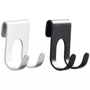 1/2pcs Aluminum Hook Shower Glass Door Hook Free Hole Towel Rack Hanger Key Organizer Plug Shaver Holder Rack Hook