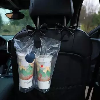 1/2pcs Car Seat Back Hook Bowknot Storage Hook Car Seat Headrest Hook Auto Back Seat Organizer Hanger Handbag Clothes Bracket