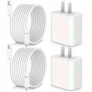 1-2Set 2024 NEW PD 20W Fast Charger Set For iPhone 16 15 Pro Max Plus USB C to Type C Cable Fast Charging Cables Accessorie 2 Set Charger