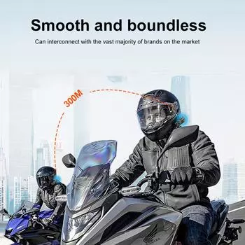 1/2x Bluetooth мотоциклетный шлем-интерком гарнитура BT5.3 беспроводной интерфон водонепроницаемый 300 м Intercomunicador динамик наушники