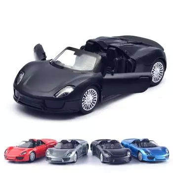 1:32 Porschee 918 Machine Diecasts Toy Vehicles Hot Wheel Модель автомобиля с игрушечным автомобилем серебряный