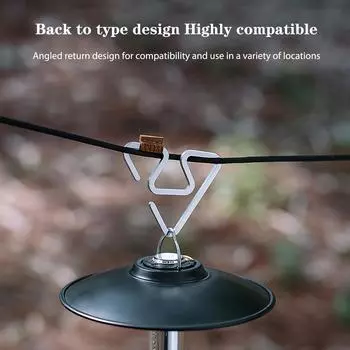 1/3/5 Pcs Triangle Hanger Hook Stainless Steel Multifunctional Camping Storage Hook for Picnic Barbecue Travel Survival Kit