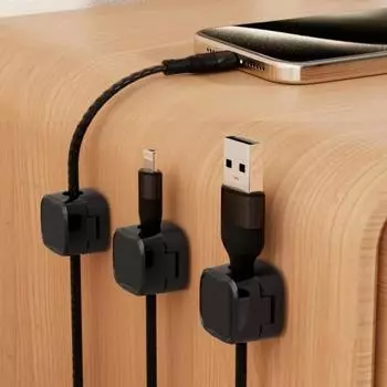 1/3/6/10 Pieces Organizer Magnetic Organizers Cable Clamp Pencil Cases Smooth Adjustable Storage Desk Under Desktop Manager