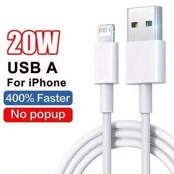 1-3 шт. 20 Вт USB-кабель для быстрой зарядки iPhone 14 13 12 11 Pro Max Serives USB-кабель Lightning Аксессуары для быстрой зарядки телефона 1m
