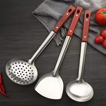 1/3 шт. утолщенная нержавеющая стальная кухонная лопатка, кухонная антипригарная сковорода, специальная ложка для жарки, набор бытовой кухонной утвари
