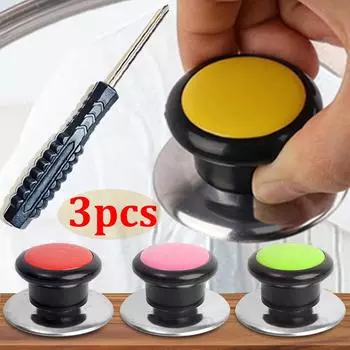 1-3pcs Universal Pot Lid Knobs for Tempered Glass Pan Handle Grip Knob Lid Holding Tops Replacements Kitchen Cookware Kit