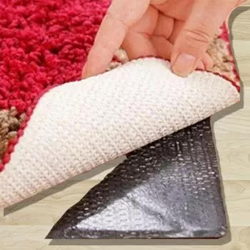 1-3set Carpet Non-slip Sticker Reusable Washable Anti Curling Carpet Patch Fixed Stickers Floor Rug Mat Tape Gripper Corner Pad 1set чёрный