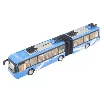1:48 CS0133 Электронный городской автобус Light Автомобиль Развивающая игрушка для детей Детская модель движения(синий) белый
