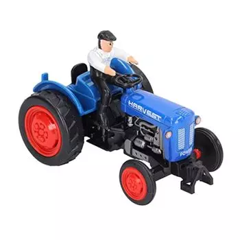 1/48 игрушечный фермерский трактор, сплав + пластик, детские игрушки для фермерского трактора, технология, фермерский автомобиль, игрушка, подарки для детей, игрушки ручной работы 1/48-Size:11*6.5*6cm синий