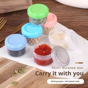 1/4/6 шт. контейнеры для закусок, маленькие чашки для хранения продуктов с крышками, многоразовые контейнеры для соуса, приправ и салатов без бисфенола А 1pc