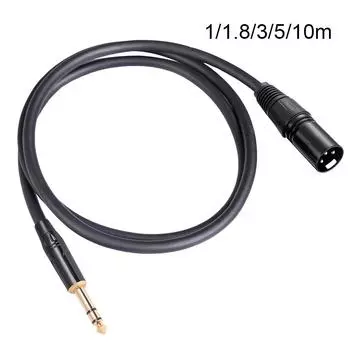 1/4 дюйма TRS — XLR 1/4 дюйма, балансный черный межблочный кабель A