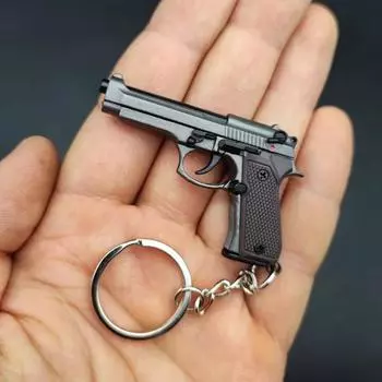 1:4 масштаба сплава M92 пистолет мини пистолет металлический брелок M92 пистолет брелок игрушка-непоседа PUBG игрушка-пистолет подарок PUBG украшения игрушки