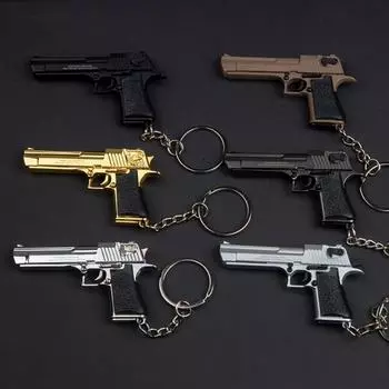 1:4 Металлический Desert Eagle Премиум Съемный Пистолет Металлический Pubg Игрушечный Пистолет Модель Коллекция Украшения Деревянный Подарочный Сплав Брелок