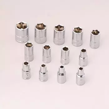 1/4Inch 4-14Mm Six Angle Sleeve Convert Hex Deep Socket Wrench Head Sleeve For Ratchet Wrench Auto Repair Hand Tool