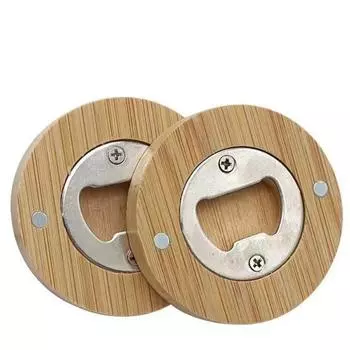 1/5/10/30Pcs Bottle Opener Portable Round Shape Bamboo Beer Opener Bar Beverages Tools Fridge Magnet Wedding Household Gadgets
