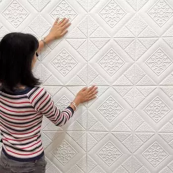 1/5/10 шт. 70*35 см обои кирпич 3D стикер стены пена самоклеящаяся DIY Декор для гостиной водостойкая бумага 1Pcs 70*35cm белый