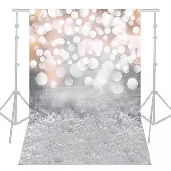 1,5 * 2,1 м/5 * 7 футов Фотофон с блестками и эффектом боке silver light spot
